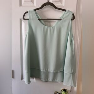 Stella Luce Mint Green Layered Blouse
